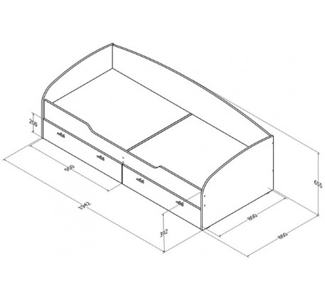 Кровать Соня-1 (верхняя)+Соня-2 (нижняя)+Соня-3 (шкаф с полкой)+стол Дельта 15/1+комод Дельта 25